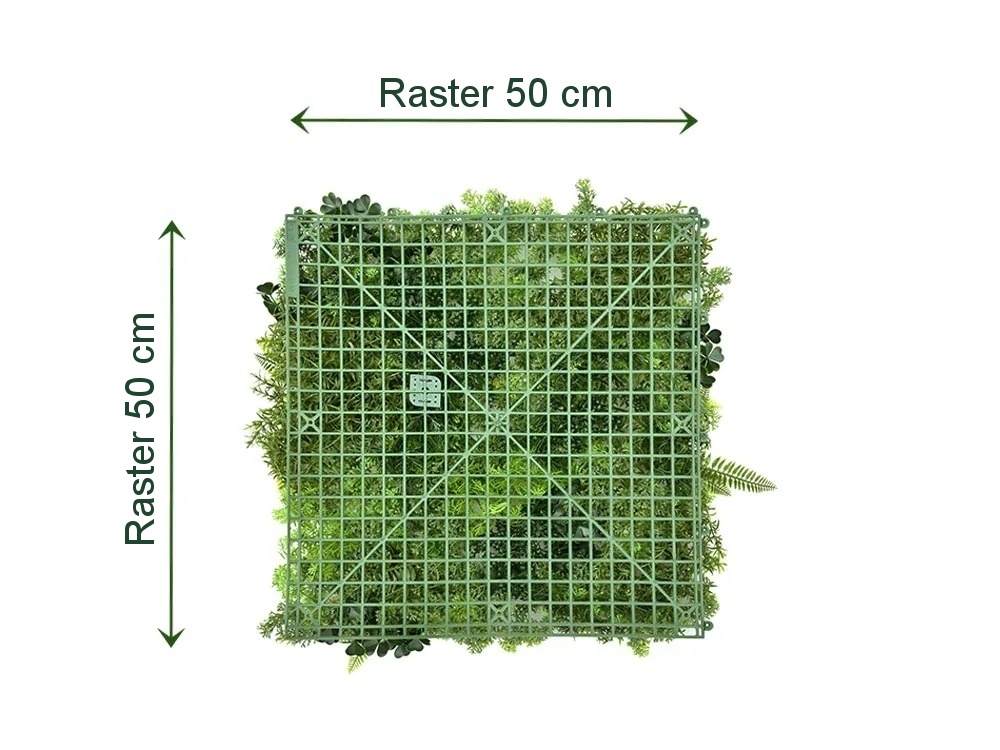 MINI WALL GREEN moss fern flora, dielec 50 x 50 cm