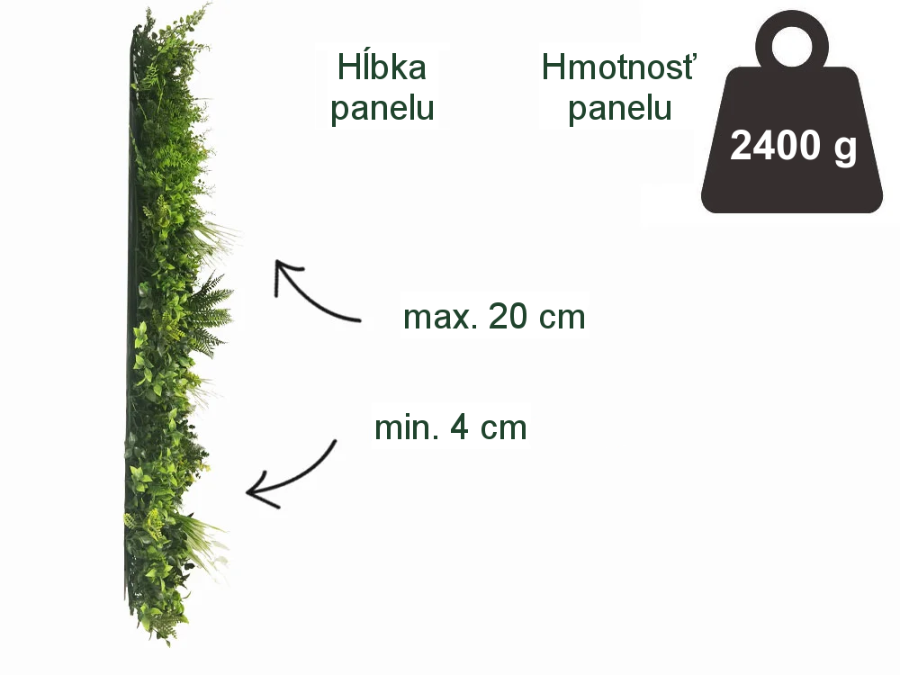 WALL GREEN mix, dielec 100 x 100 cm