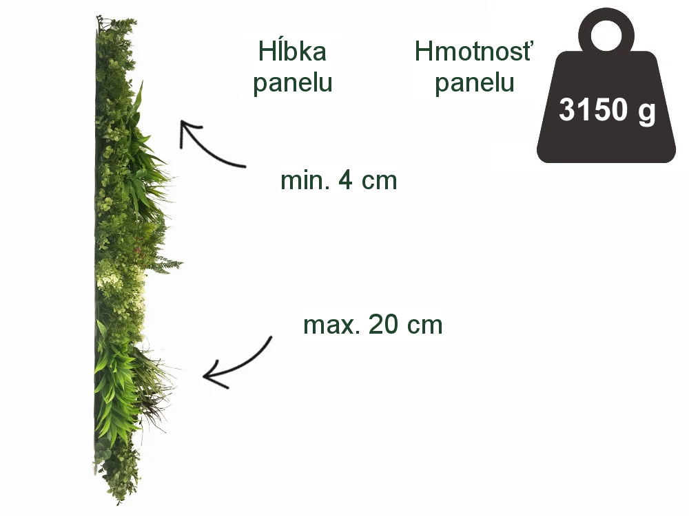 WALL GREEN color mix JUNGLE, dielec 100 x 100 cm
