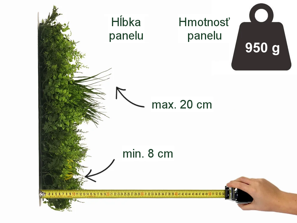 MINI WALL GREEN Jungle, dielec 50 x 50 cm