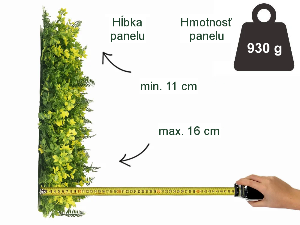 MINI WALL GREEN herb, dielec 50 x 50 cm