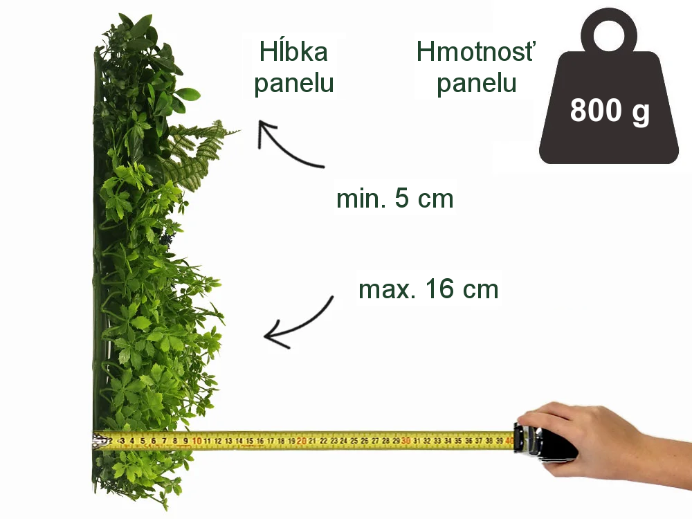 MINI WALL GREEN  herb variation, dielec 50 x 50 cm