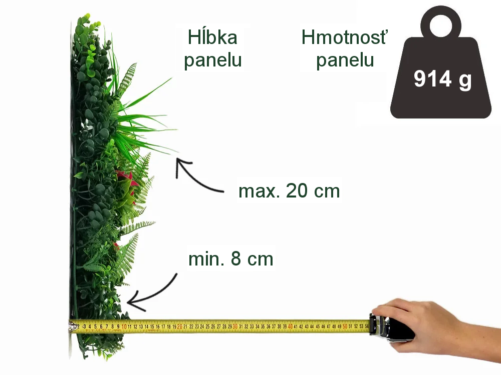 MINI WALL GREEN Dracaena, dielec 50 x 50 cm