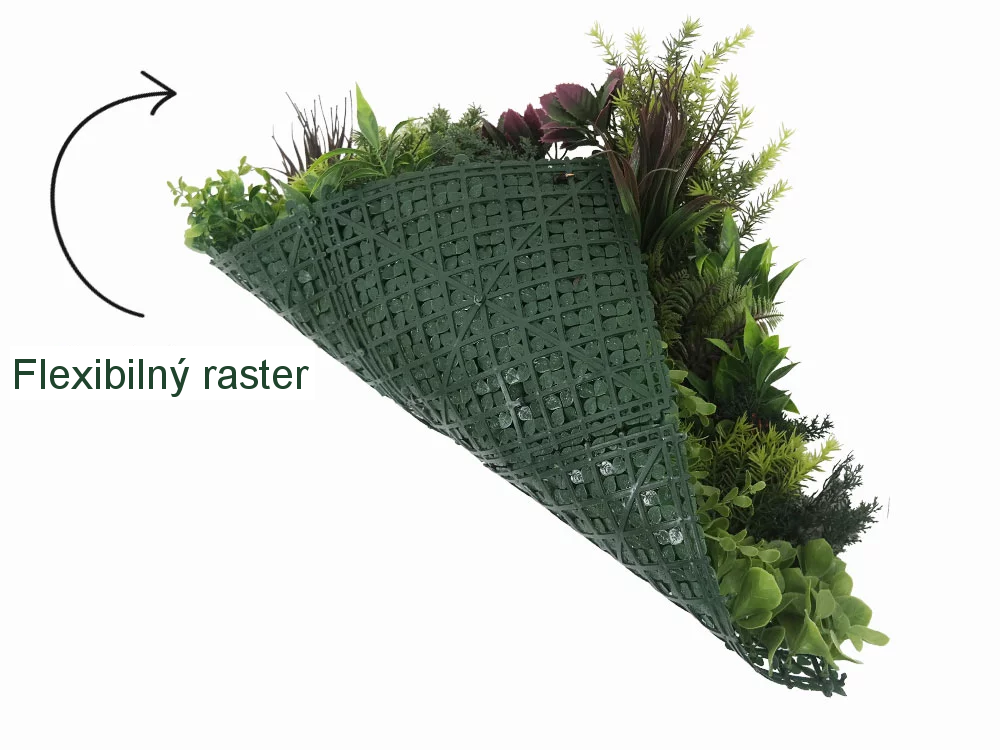 MINI WALL GREEN rich red mix, dielec 50 x 50 cm