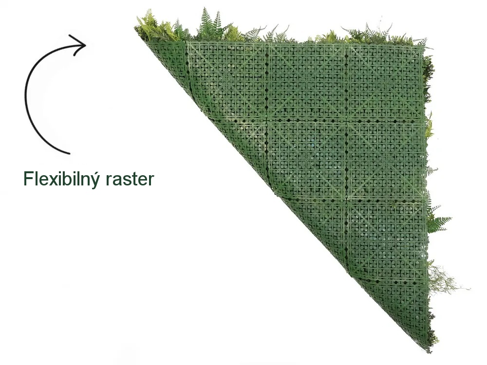 WALL GREEN beard moss fern, dielec 100 x 100 cm