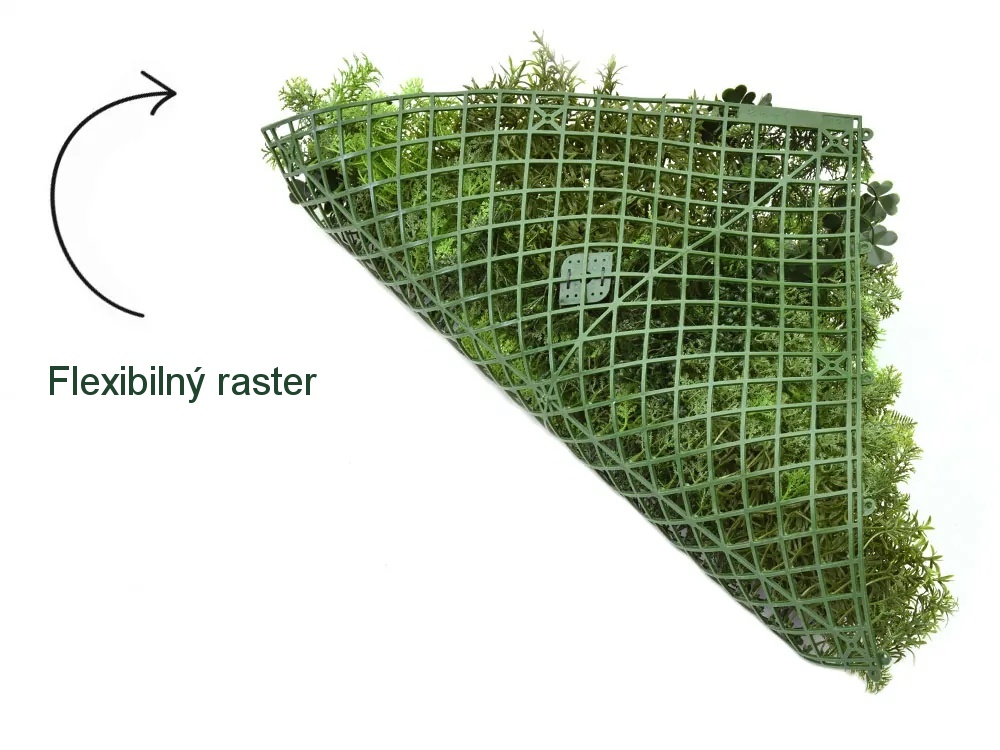 MINI WALL GREEN moss fern flora, dielec 50 x 50 cm