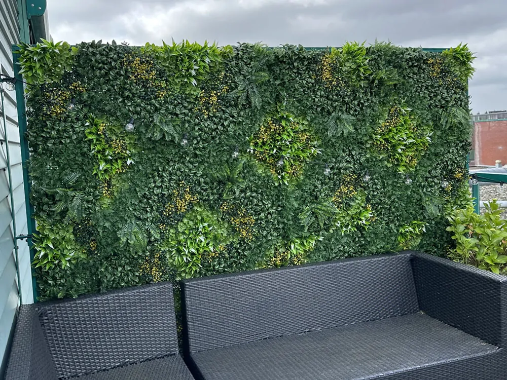 MINI WALL GREEN  yellow Fern, dielec 50 x 50 cm