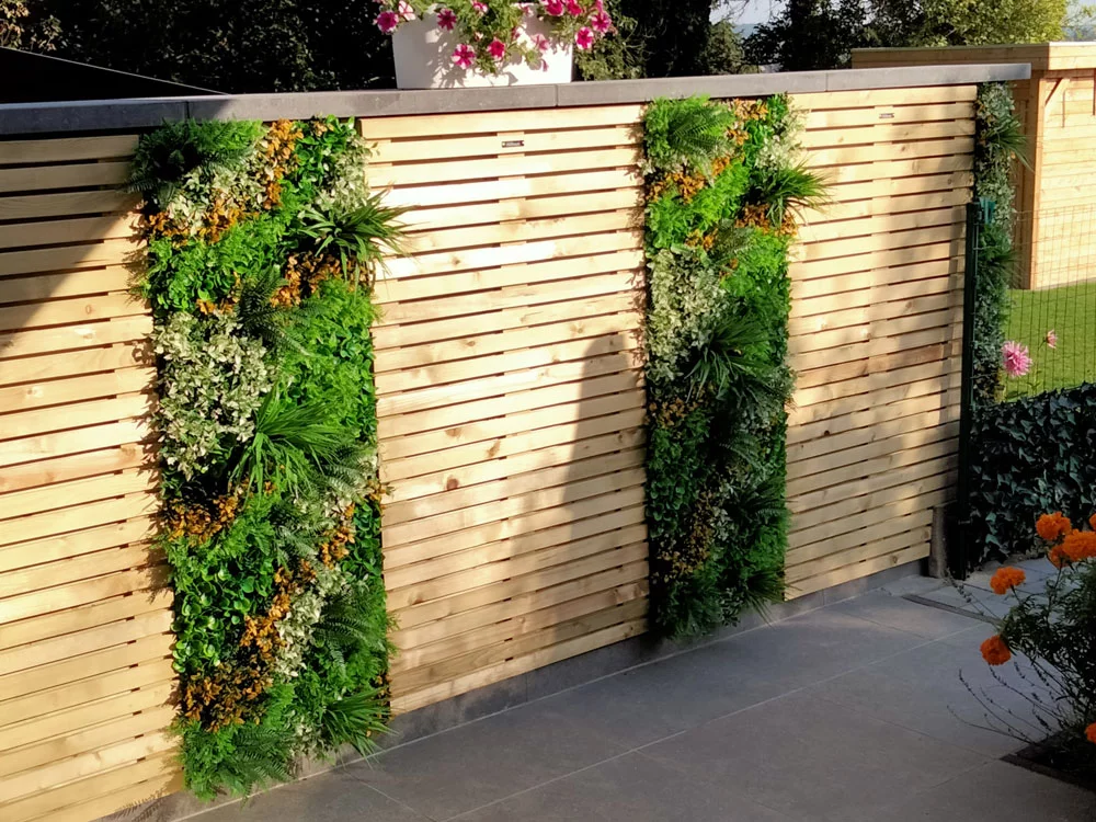 MINI WALL GREEN orange bush, dielec 50 x 50 cm