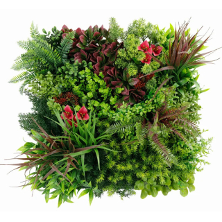 MINI WALL GREEN rich red mix, dielec 50 x 50 cm