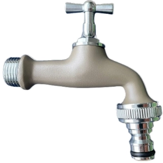 Záhradný ventil sedlový 1/2", mocca, chrom