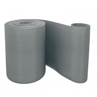 Tkaný textilný pás - strieborný, 19cm x 28m