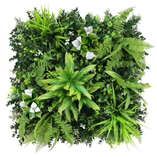 MINI WALL GREEN Dracaena and orchid, dielec 50 x 50 cm