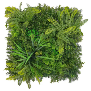 MINI WALL GREEN moss fern flora, dielec 50 x 50 cm