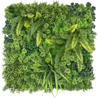MINI WALL GREEN moss fern flora, dielec 50 x 50 cm